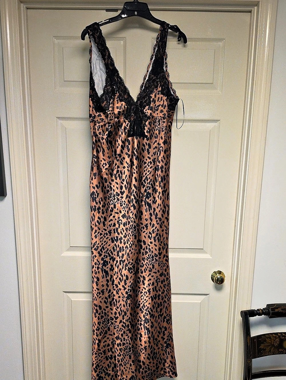 Akira Sweet Dreams Lace Maxi Dress in Cheetah Size 1X